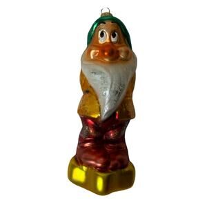 1997 Christopher Radko Snow White And The Seven Dwarfs BASHFUL Glass Ornament 7"